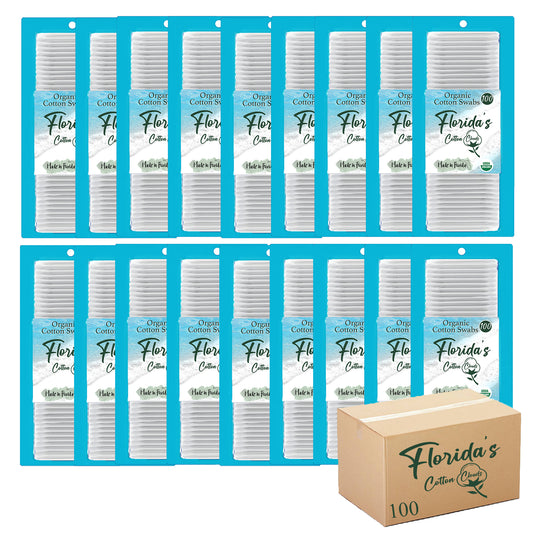 Organic Cotton Swabs Box 100 Units