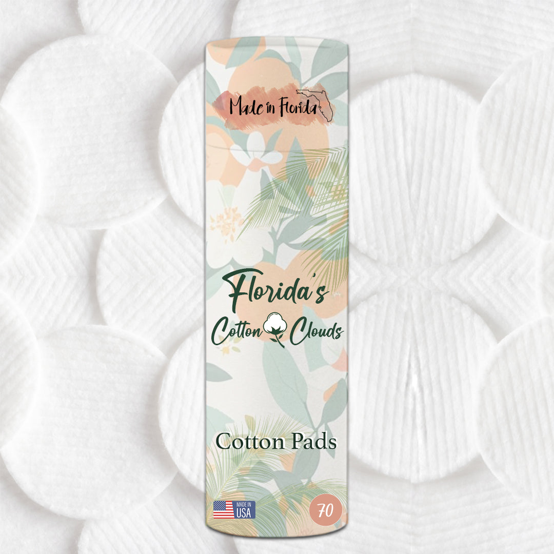 Cotton Pads Round with Stand in Dispenser, 70 Count