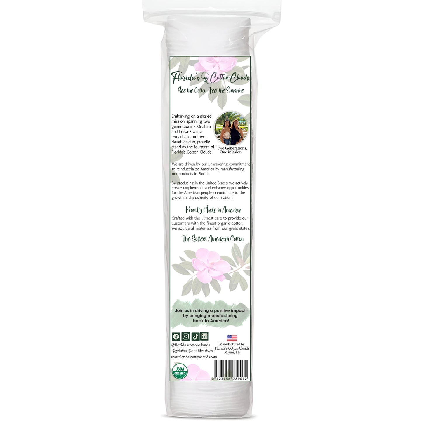 Florida's Cotton Clouds Organic Cotton Pads