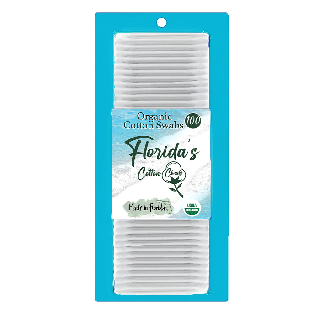 Organic Cotton Swabs, 100 Count