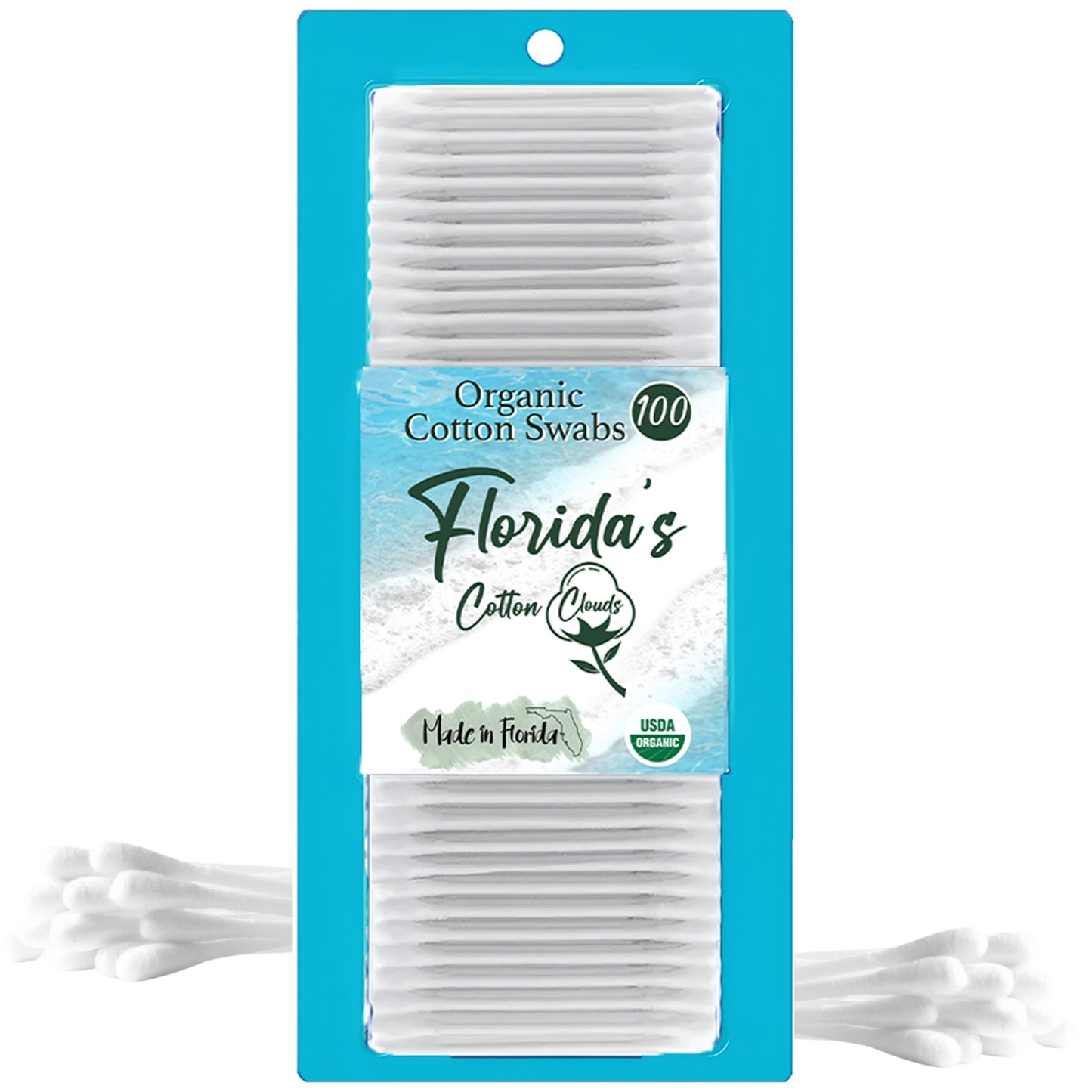 Organic Cotton Swabs, 100 Count