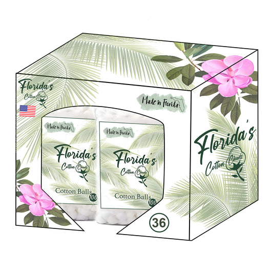Cotton Balls PDQ White Tropical 36 Units