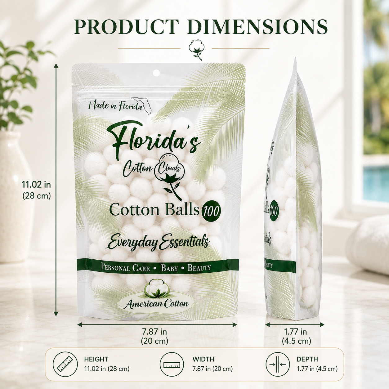Cotton Balls, 100 Count