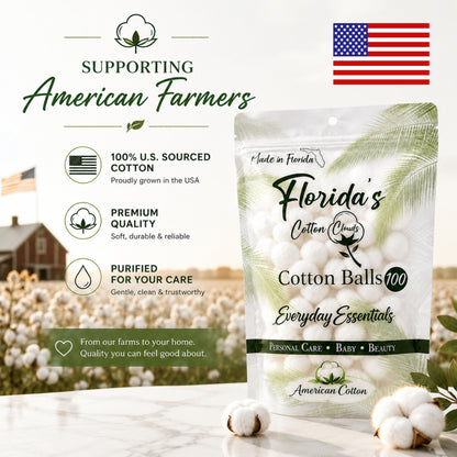 American Purified Cotton Balls, Box of 80 Bags (100 Count Each)