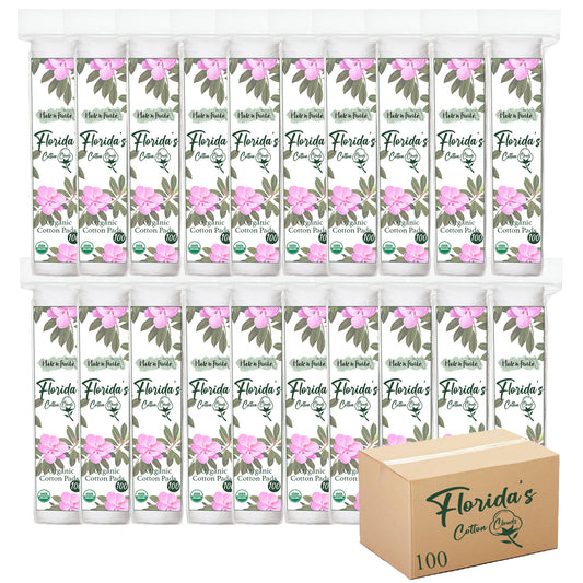 Floridas Cotton Clouds Organic Cotton Pads Round Box Pack 100